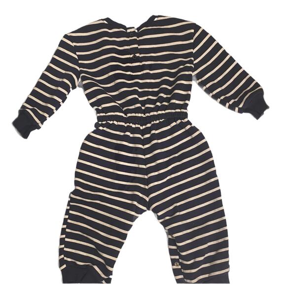 Navy/White Long Sleeve Jumpsuit Size 18 To 24 Mo - Picture 2 of 5